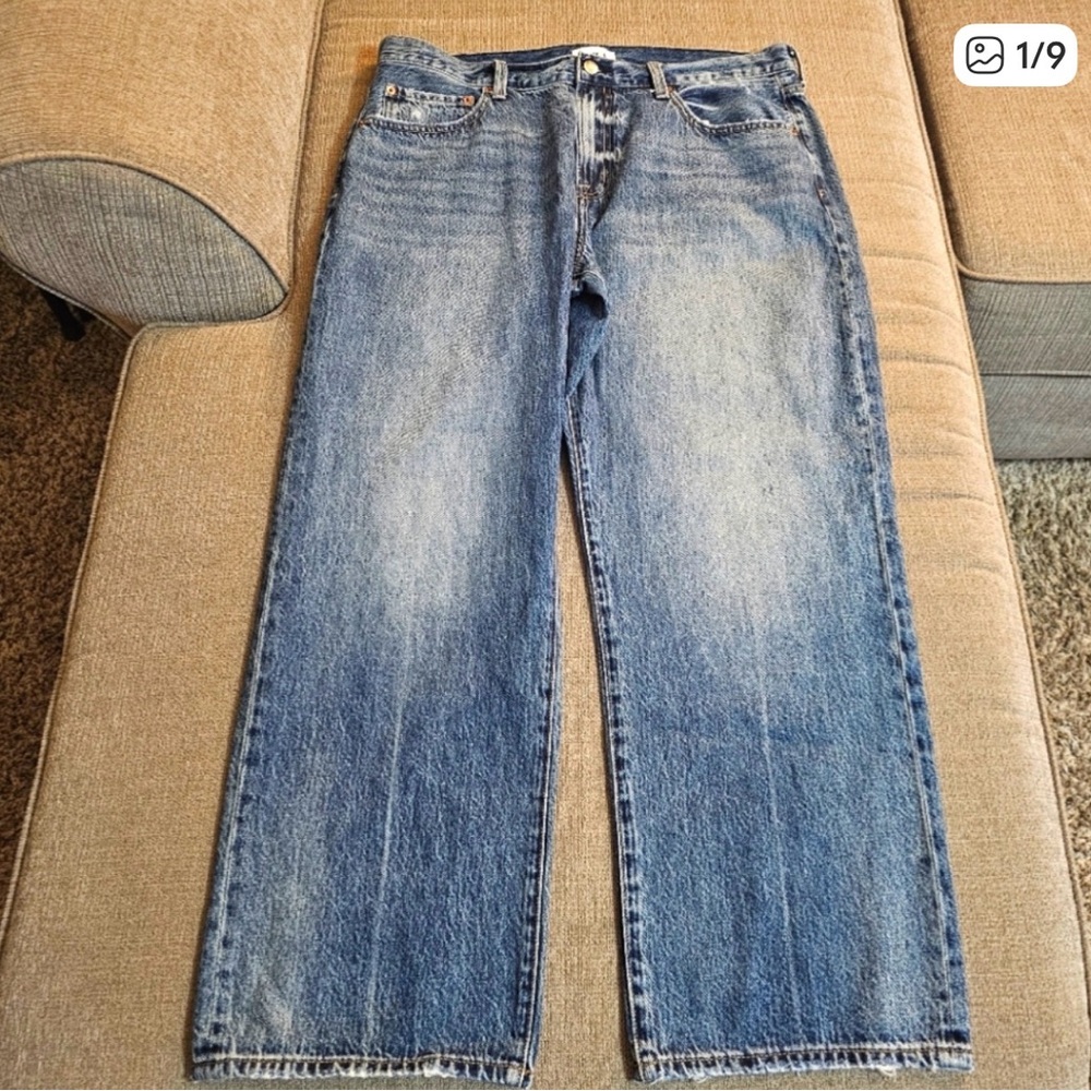 Pistola Wide Leg Straight Leg High Rise Casual Classic Denim Jeans Size 32